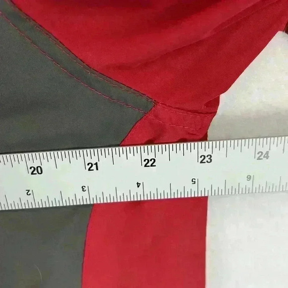 Ping Men’s Pullover Windbreaker Sz M Red and Gray Golf 1/3 Zip Drawstring Bottom - Picture 11 of 12